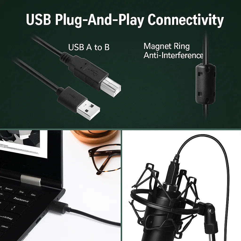 Limited Pre-Order : TUNEARC Pro Creator Kit β USB Condenser Mic + Boom Arm (Ships Oct 2025)